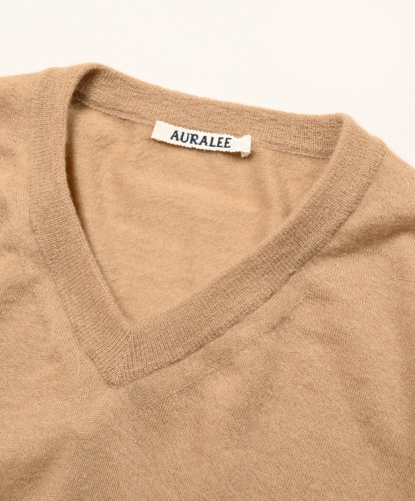 High Gauge Soft Cashmere Knit V-Neck P/O Light Brown/ライトブラウン 3(MEN)