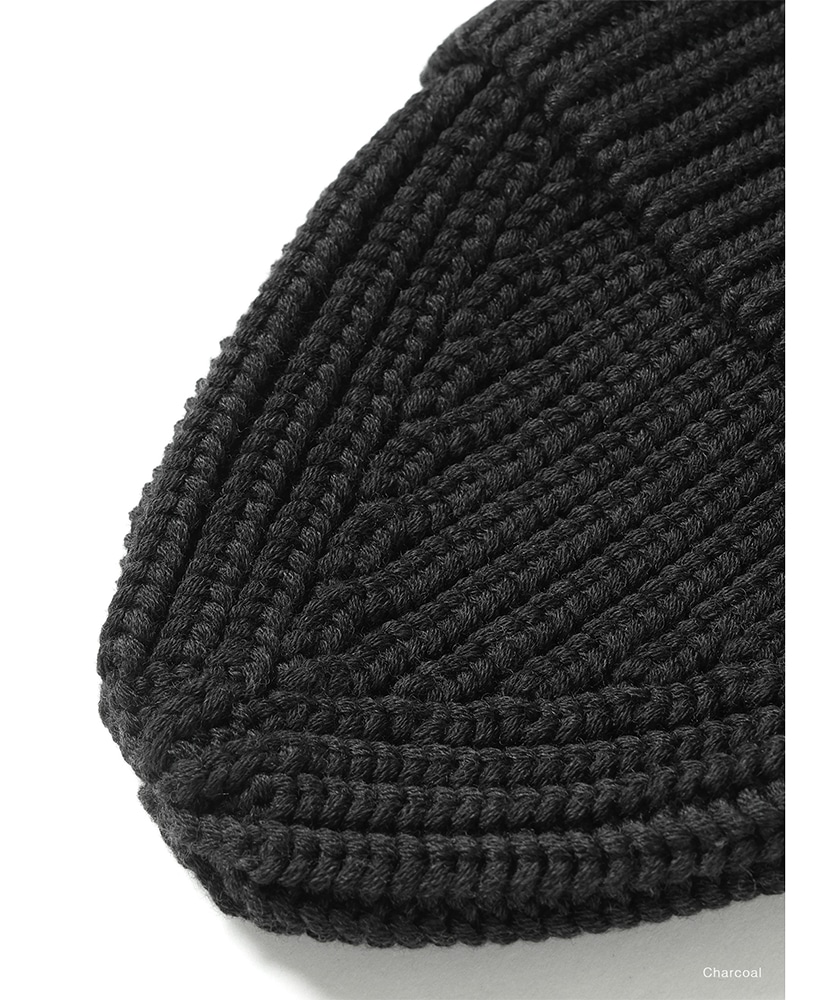 Solid Wool Low Gauge Knit Cap Charcoal/チャコール F(UNISEX)