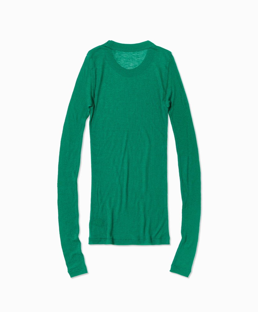 Melty Rib Crew Neck Green/グリーン 1(WOMEN)