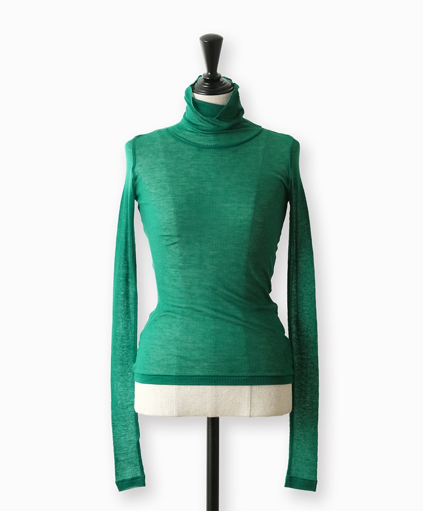 Melty Rib High Neck Green/グリーン 2(WOMEN)