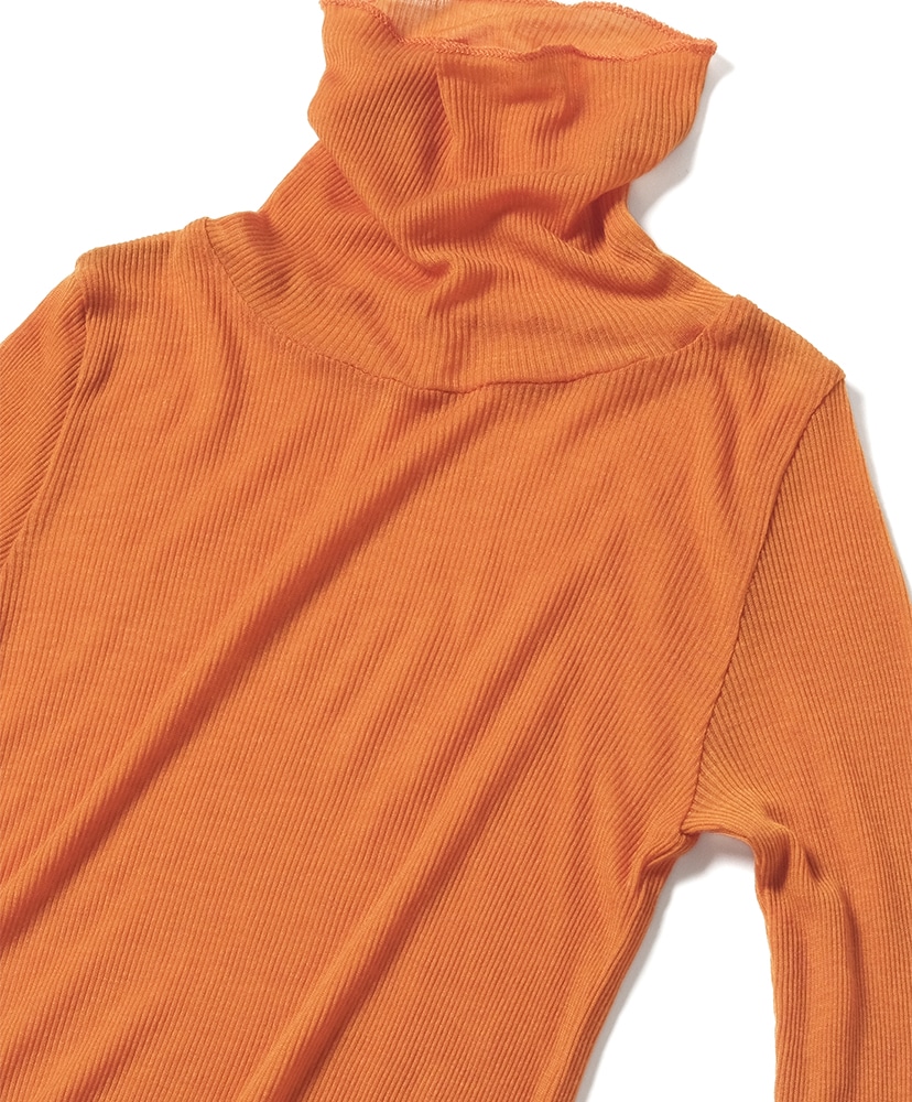 Melty Rib High Neck Orange/オレンジ 2(WOMEN)