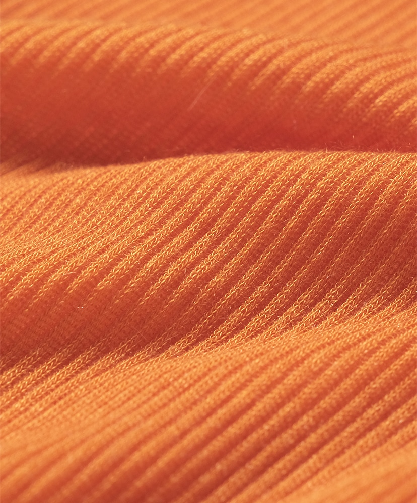 Melty Rib High Neck Orange/オレンジ 2(WOMEN)