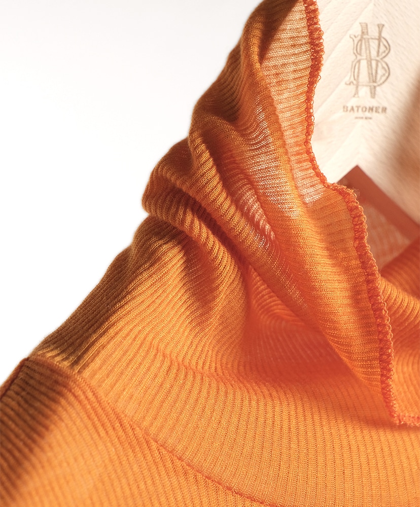 Melty Rib High Neck Orange/オレンジ 2(WOMEN)