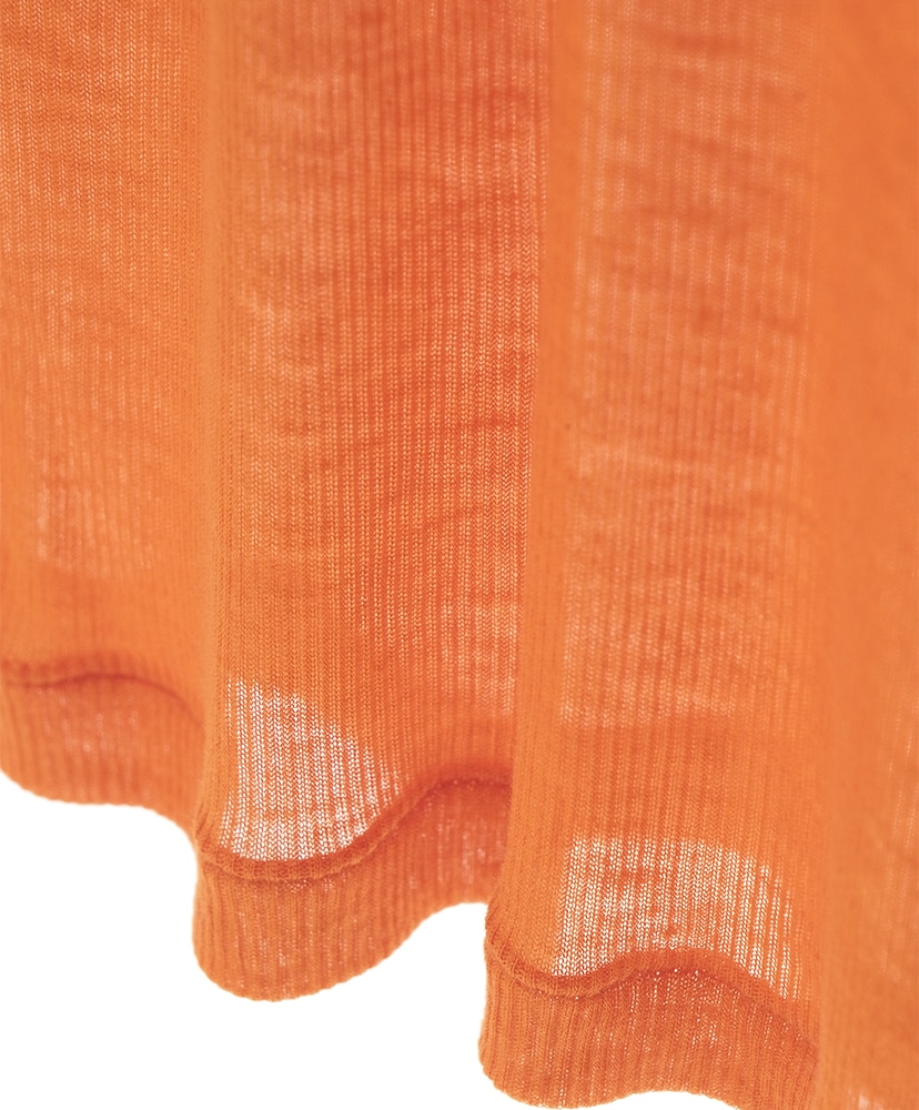 Melty Rib High Neck Orange/オレンジ 2(WOMEN)