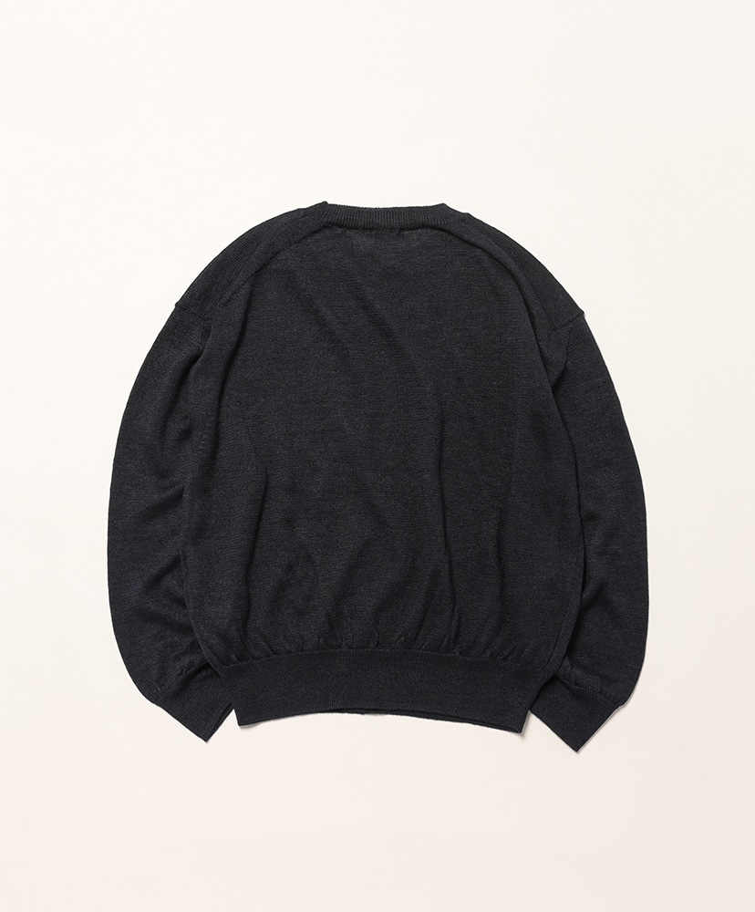 Ramie Wool Crew Neck Navy/ネイビー 1(WOMEN)