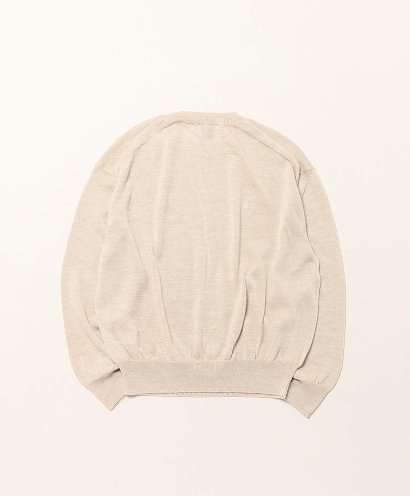 Ramie Wool Crew Neck Oatmeal/オートミール 1(WOMEN)