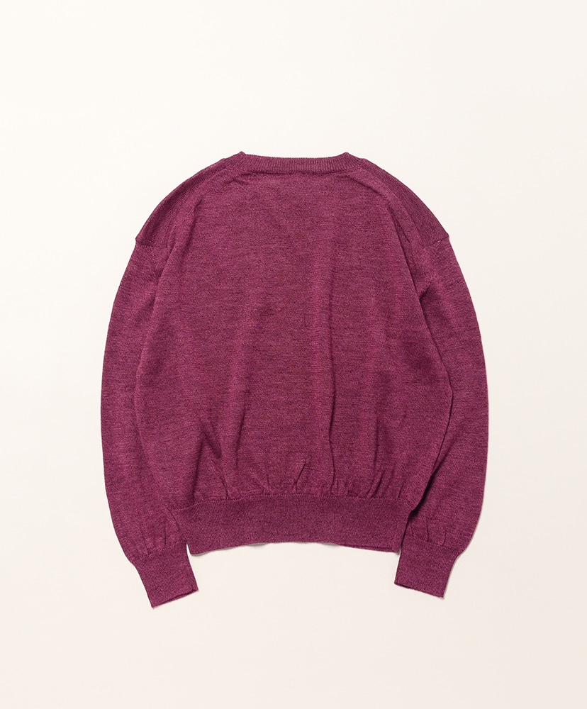 Ramie Wool Crew Neck Purple/パープル 1(WOMEN)