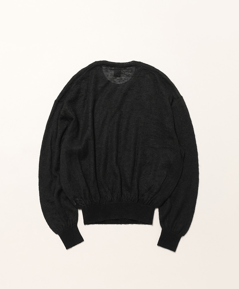 Baby Mohair Sheer Crew Neck Black/ブラック 2(WOMEN)