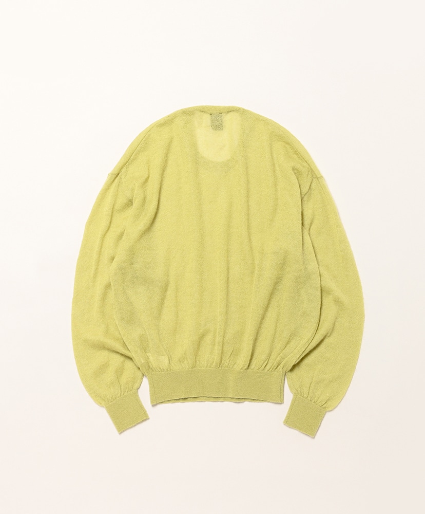 Baby Mohair Sheer Crew Neck Lime Green/ライムグリーン 2(WOMEN)