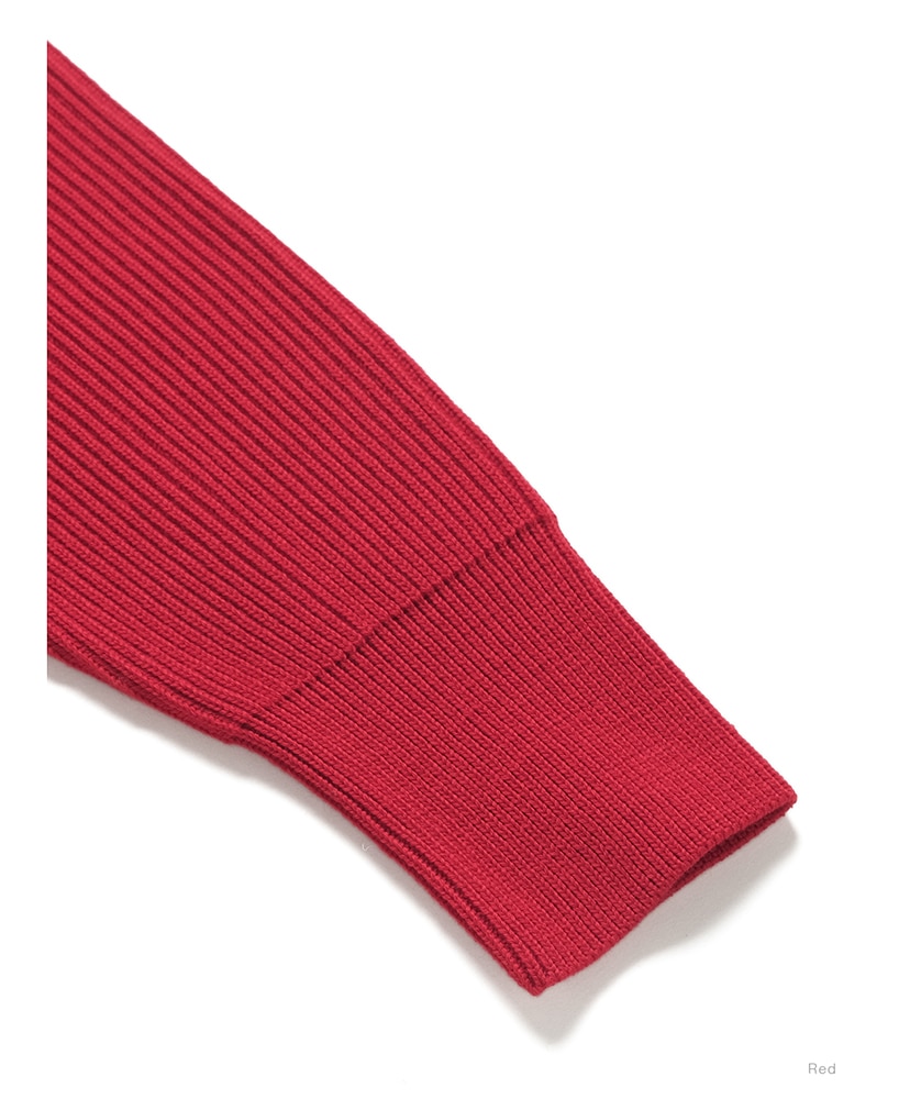Solid Wool Rib Crew Neck Red/レッド 1(WOMEN)