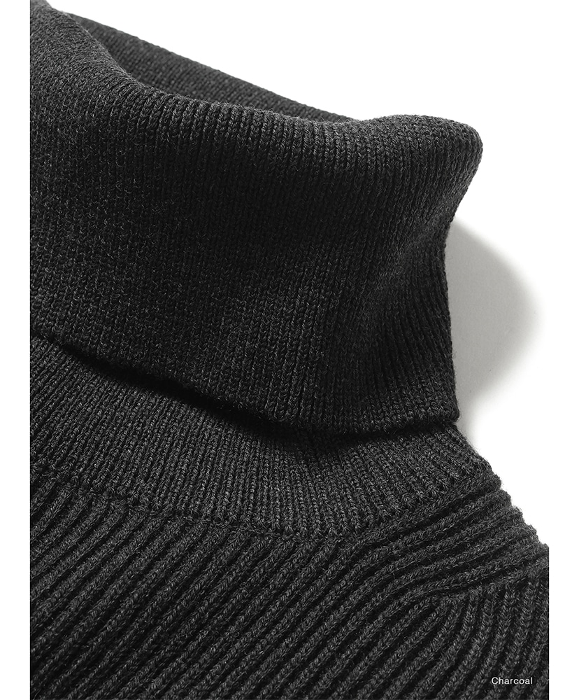Solid Wool Rib Off Turtle Charcoal/チャコール 1(WOMEN)