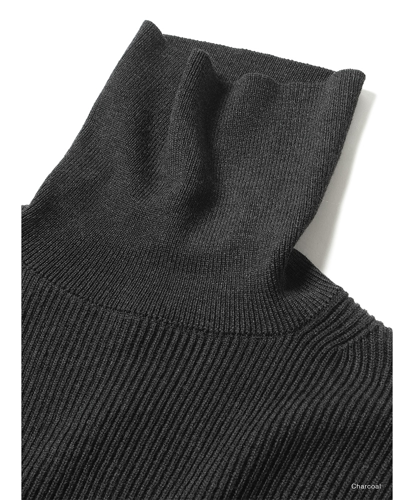 Solid Wool Rib Off Turtle Charcoal/チャコール 1(WOMEN)