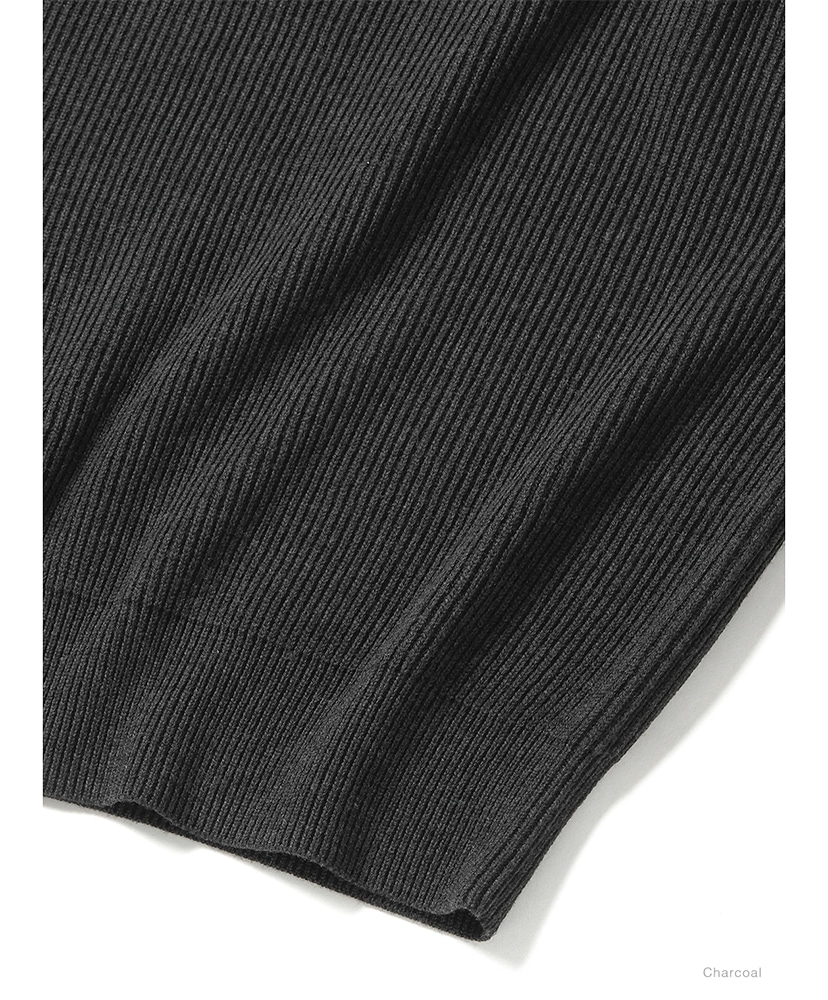 Solid Wool Rib Off Turtle Charcoal/チャコール 1(WOMEN)