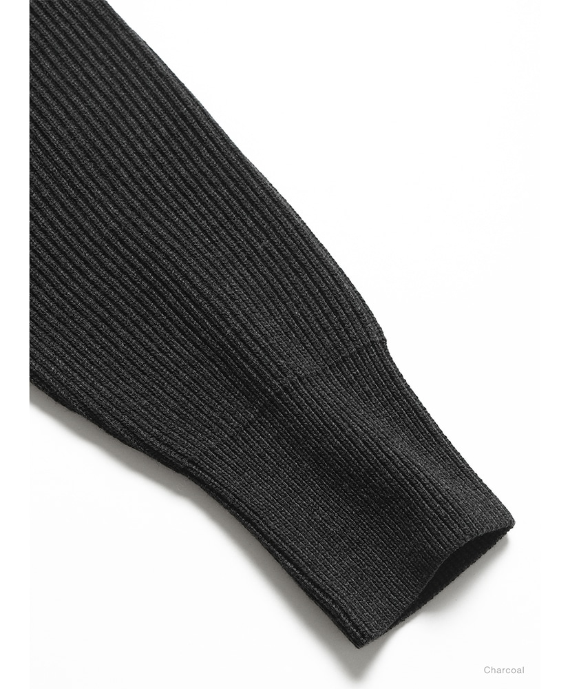 Solid Wool Rib Off Turtle Charcoal/チャコール 1(WOMEN)