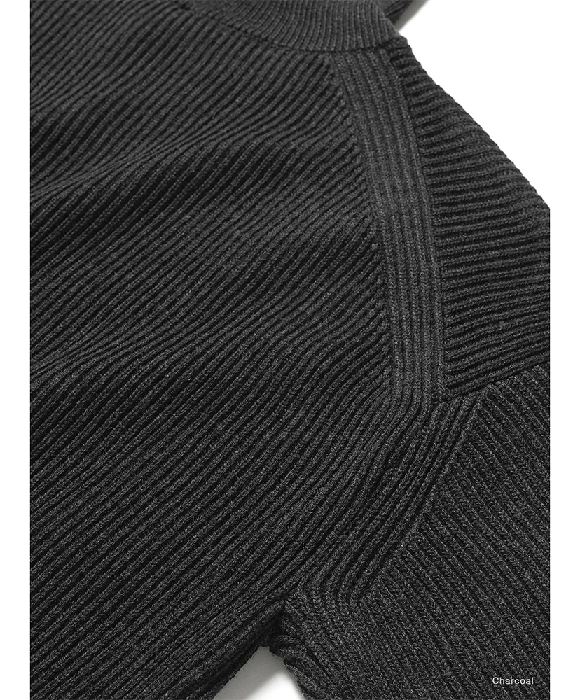 Solid Wool Rib Off Turtle Charcoal/チャコール 1(WOMEN)