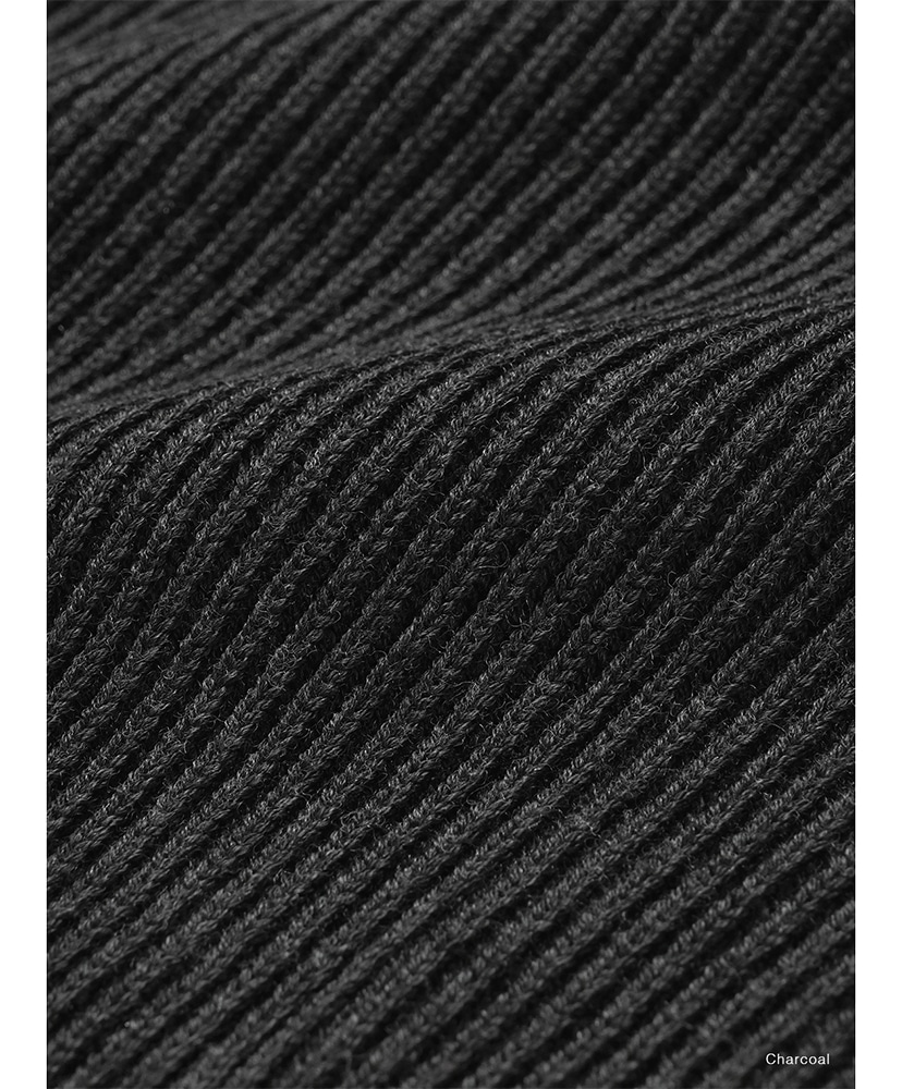 Solid Wool Rib Off Turtle Charcoal/チャコール 1(WOMEN)