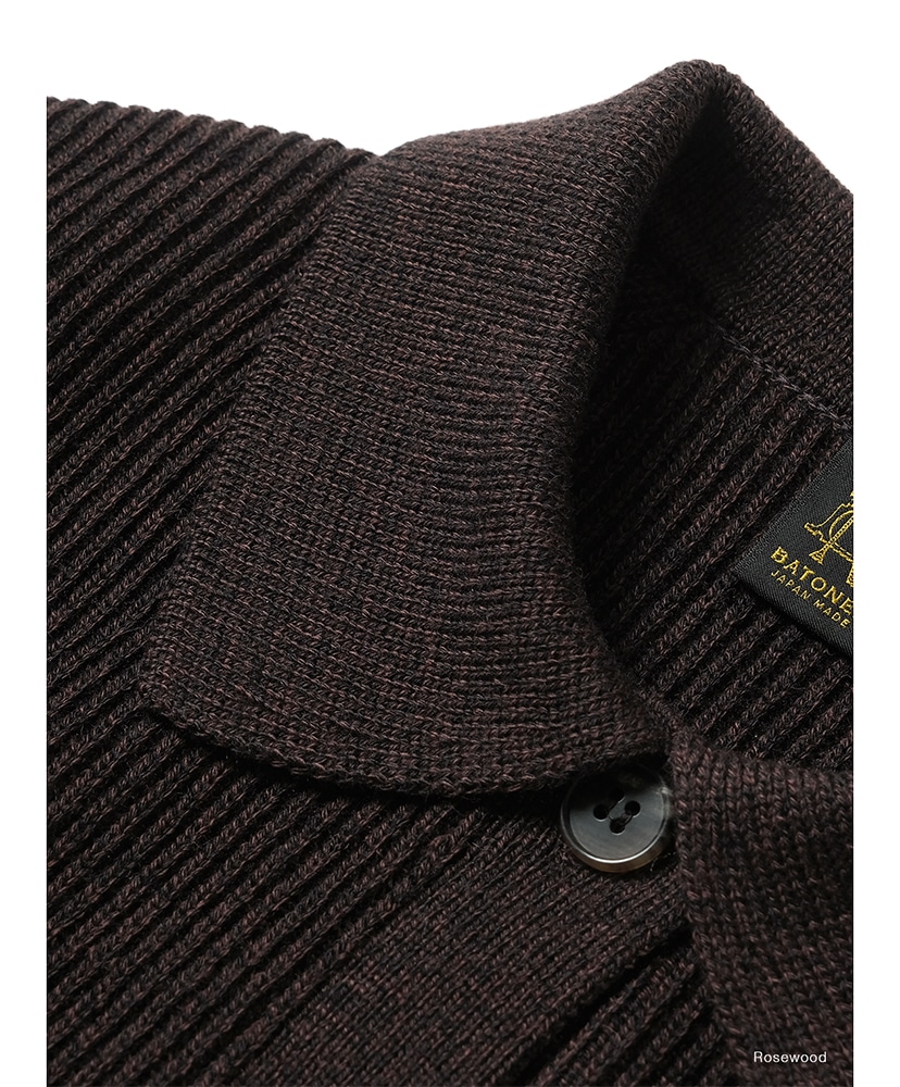 Solid Wool Rib Polo Cardigan Rosewood/ローズウッド 1(WOMEN)