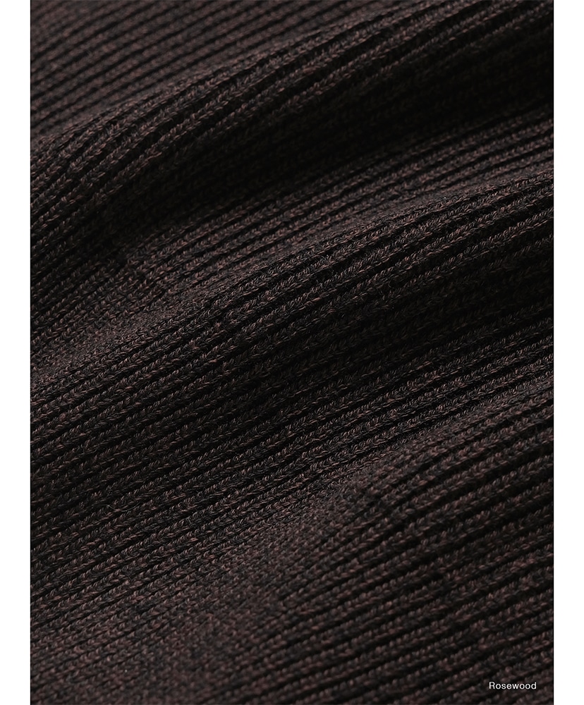 Solid Wool Rib Polo Cardigan Rosewood/ローズウッド 1(WOMEN)