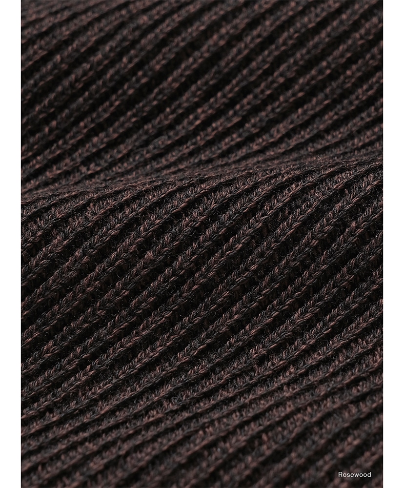 Solid Wool Rib Polo Cardigan Rosewood/ローズウッド 1(WOMEN)