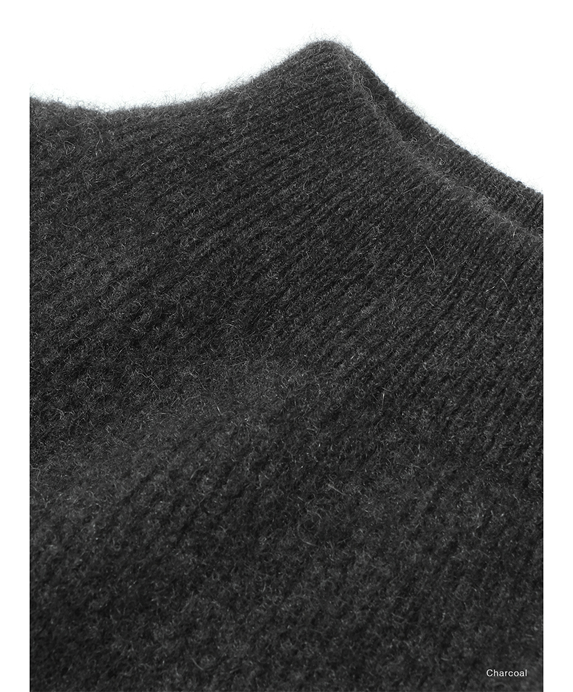 Cashmere Fox Boat Neck Charcoal/チャコール 1(WOMEN)