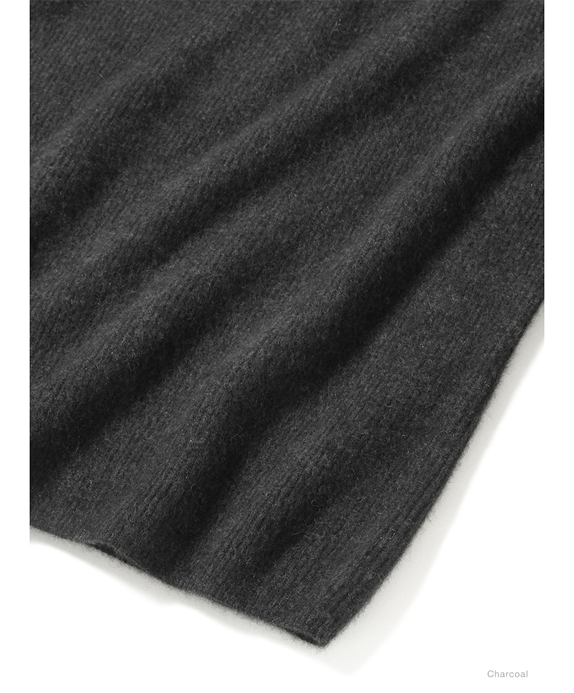 Cashmere Fox Boat Neck Charcoal/チャコール 1(WOMEN)