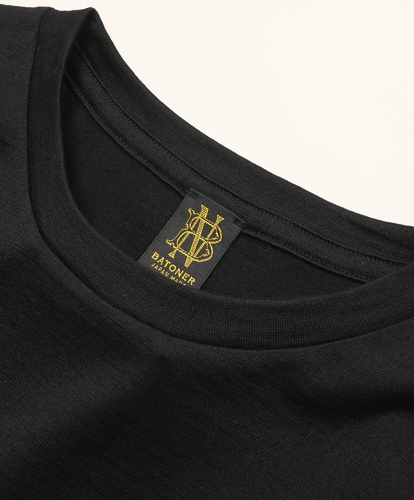 Wool Long Sleeve T-shirt Black/ブラック 1(MEN)