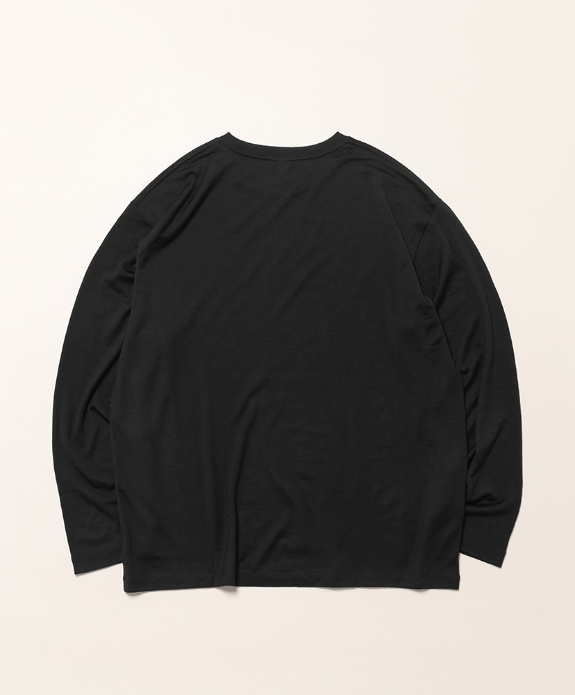 Wool Long Sleeve T-shirt Black/ブラック 1(MEN)