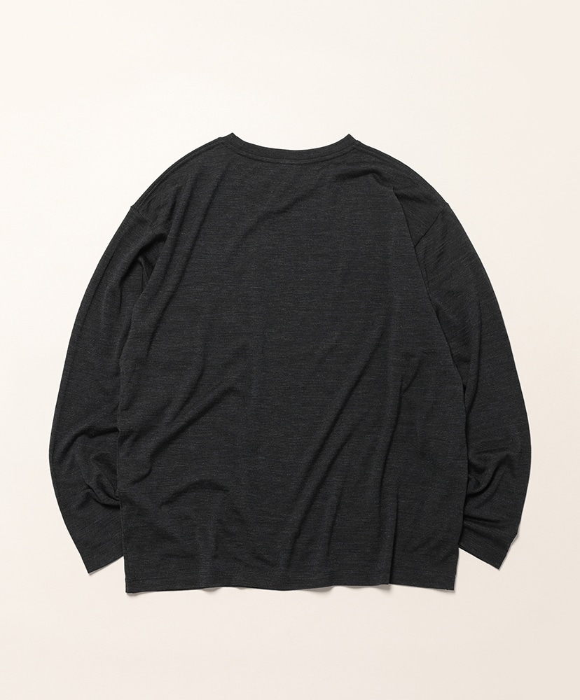 Wool Long Sleeve T-shirt Charcoal/チャコール 1(MEN)
