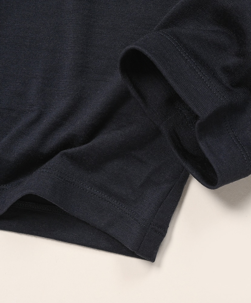 Wool Long Sleeve T-shirt Navy/ネイビー 1(MEN)