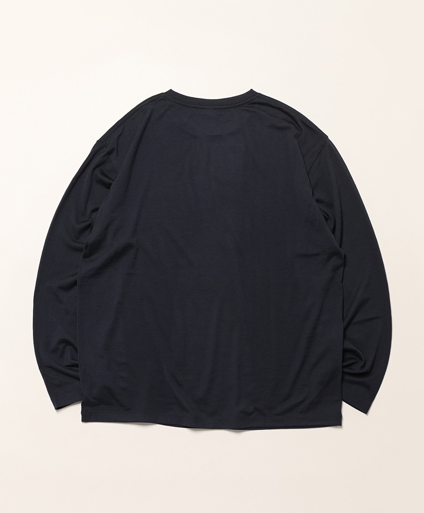 Wool Long Sleeve T-shirt Navy/ネイビー 1(MEN)
