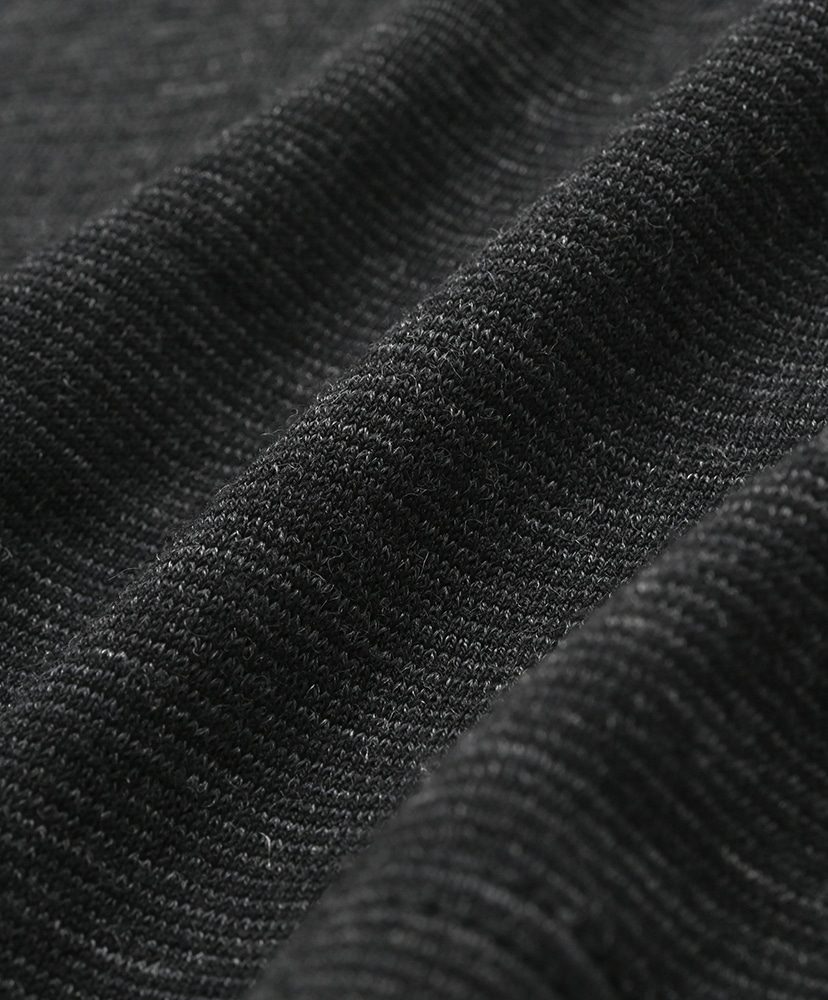 Wool Polo Long Sleeve T-shirt Charcoal/チャコール 1(MEN)
