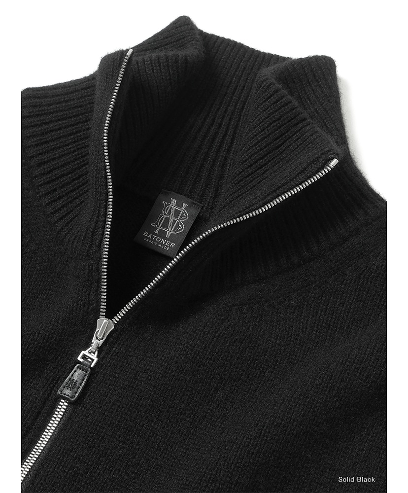 Essential Middle Weight Innocent Cashmere Drivers Knit Solid Black/ソリッドブラック 1(UNISEX)