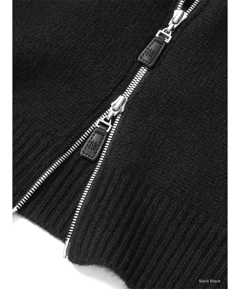 Essential Middle Weight Innocent Cashmere Drivers Knit Solid Black/ソリッドブラック 1(UNISEX)