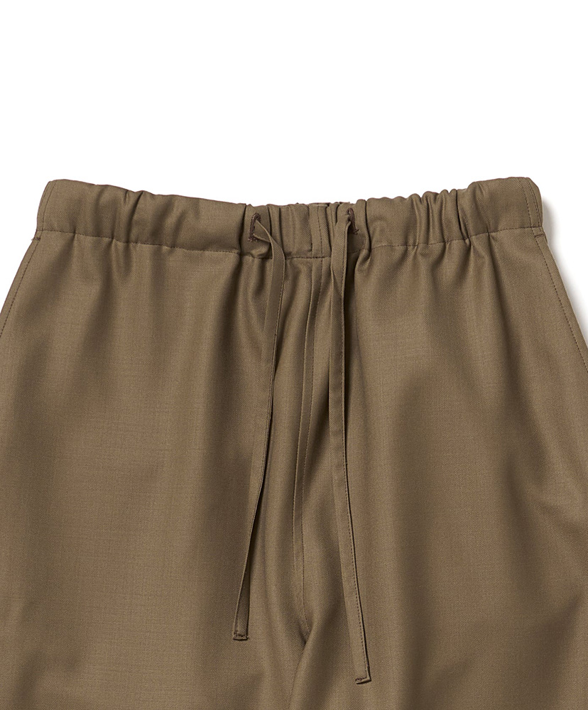 Drawstring trousers (Washable Wool Serge) Khaki/カーキ L-XL