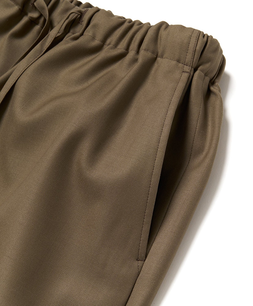 Drawstring trousers (Washable Wool Serge) Khaki/カーキ L-XL