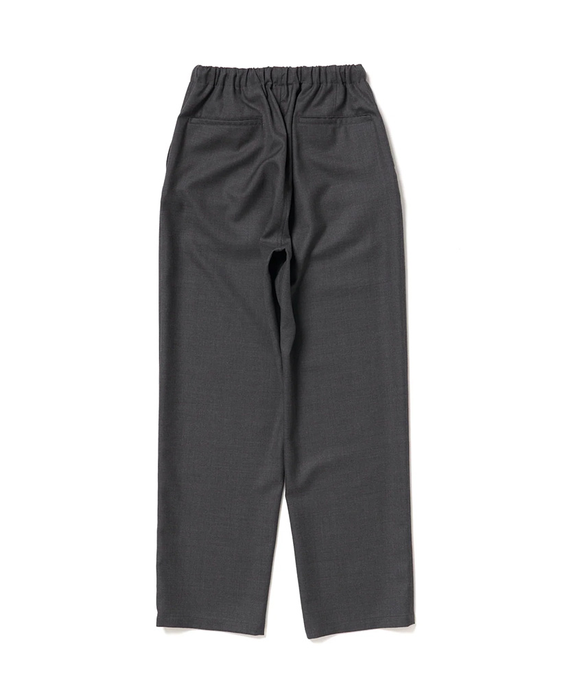 Drawstring trousers (Washable Wool Serge) M Gray/Mグレー L-XL