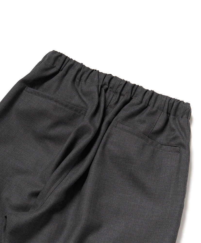 Drawstring trousers (Washable Wool Serge) M Gray/Mグレー L-XL