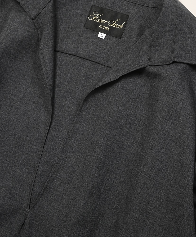 Wool Typewriter Shirts Charcoal/チャコール L(MEN)