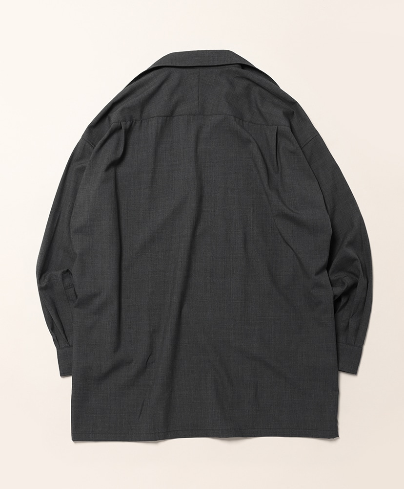 Wool Typewriter Shirts Charcoal/チャコール L(MEN)