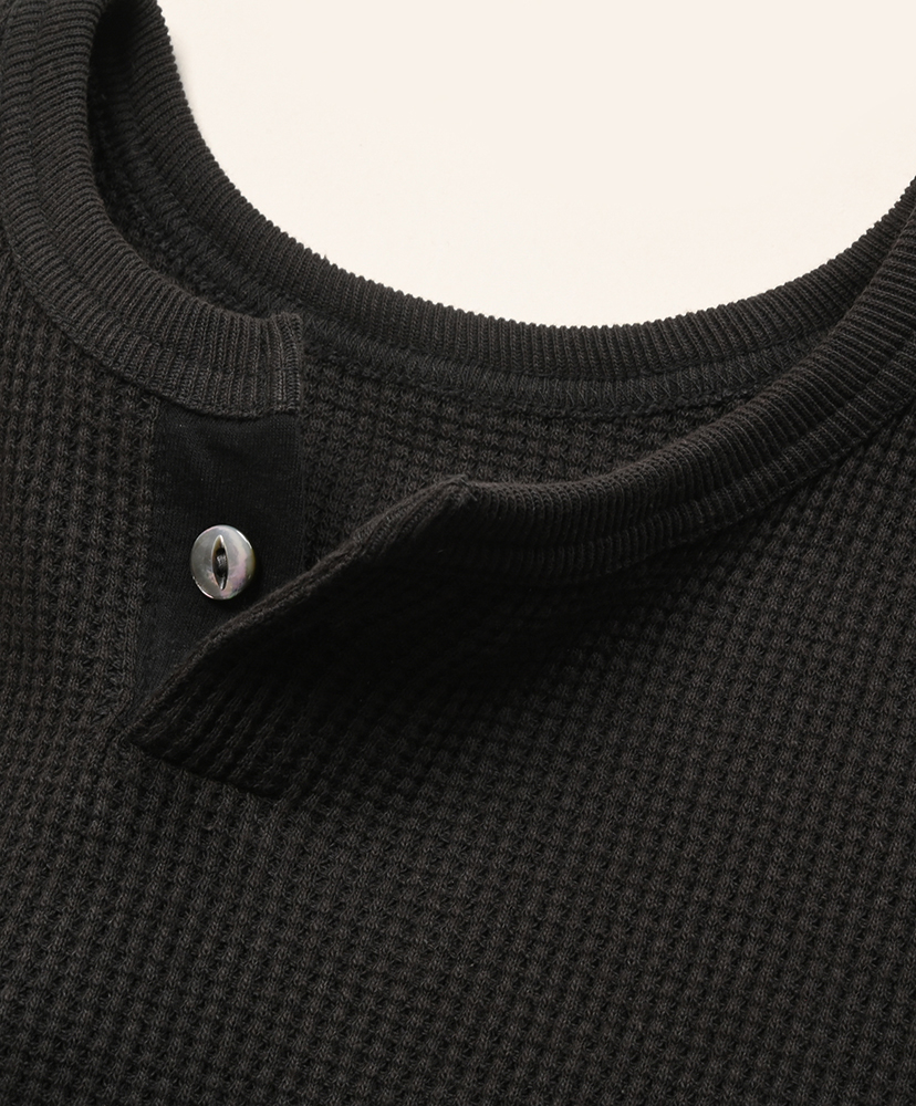 Thermal Henley Long-sleeve Shirt Black/ブラック L(MEN)