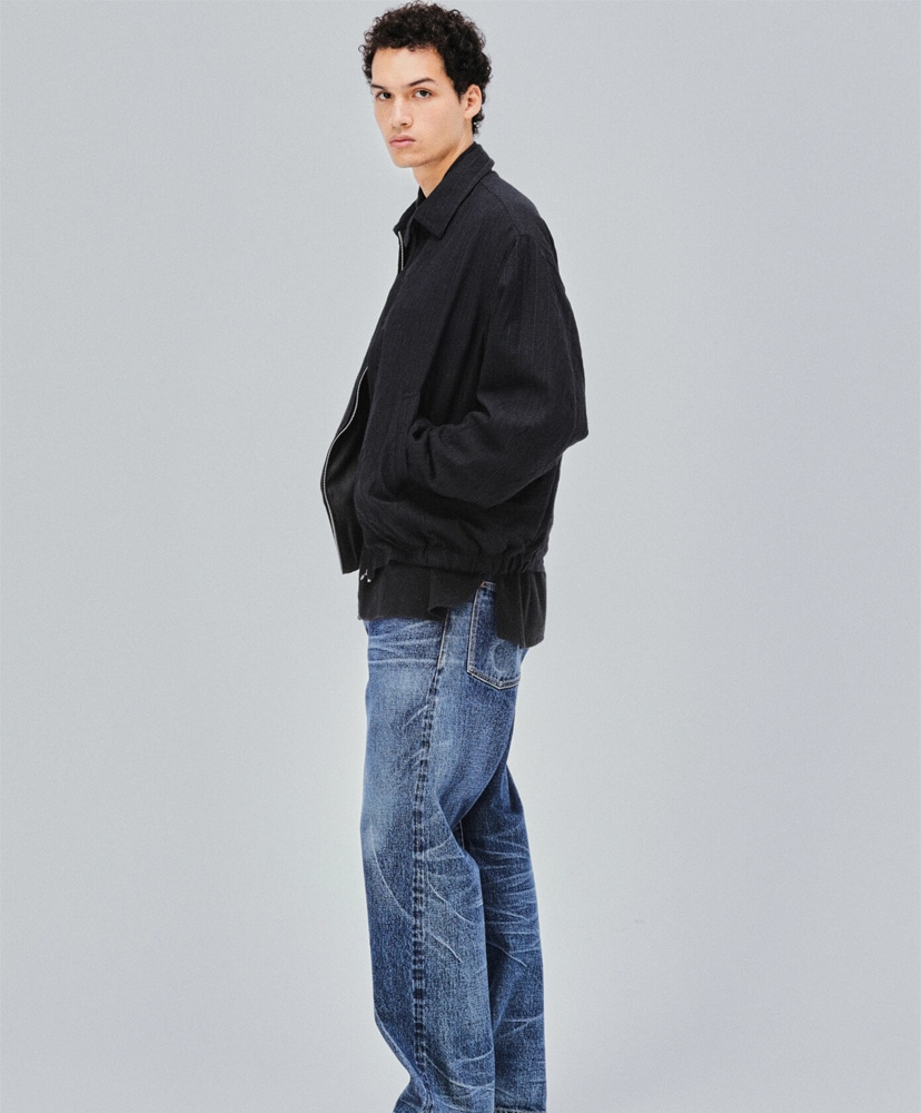 Wool Stripe Zip Blouson Black/ブラック 2(MEN)