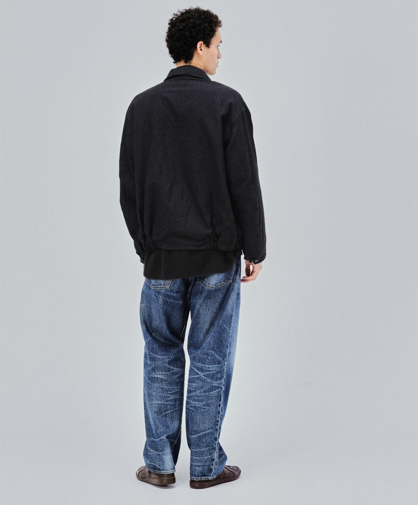 Wool Stripe Zip Blouson Black/ブラック 2(MEN)