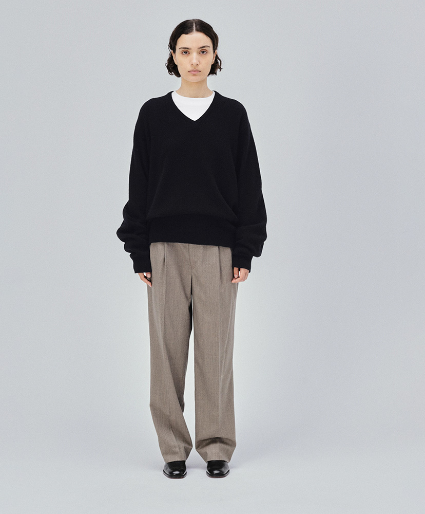 Lambswool V-Neck Pullover Black/ブラック 2(MEN)