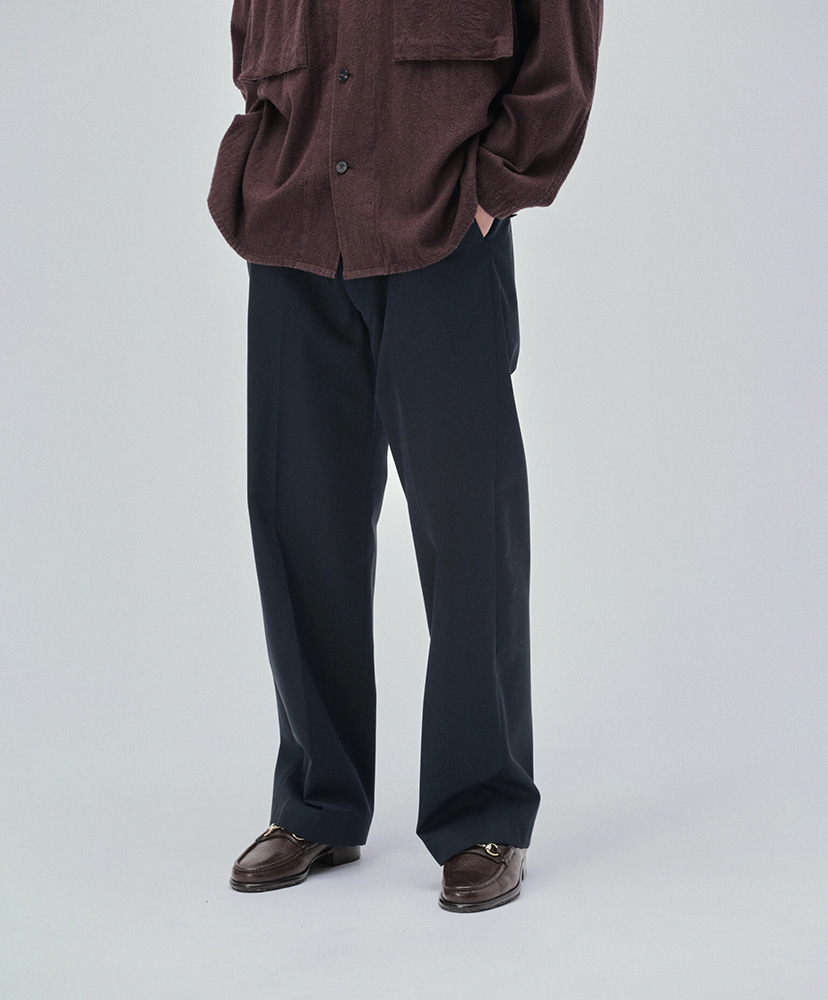 Wool Cotton Chino Officer Pants Black/ブラック 2(MEN)