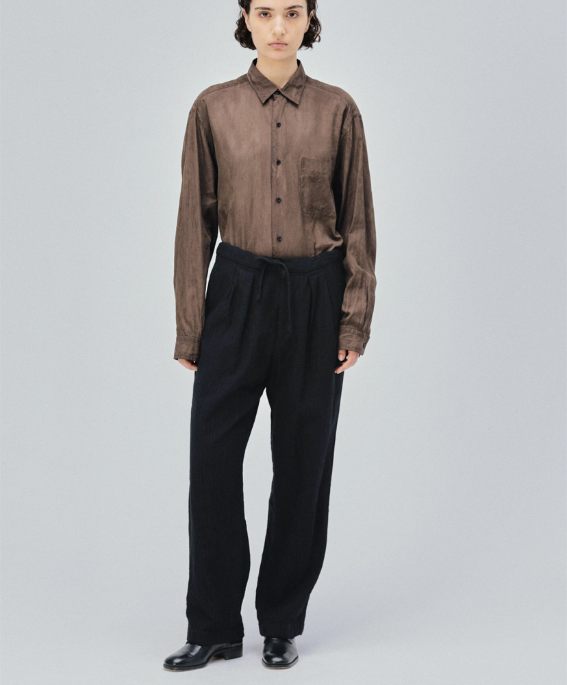 Wool Stripe Easy Trousers Black/ブラック 2(MEN)