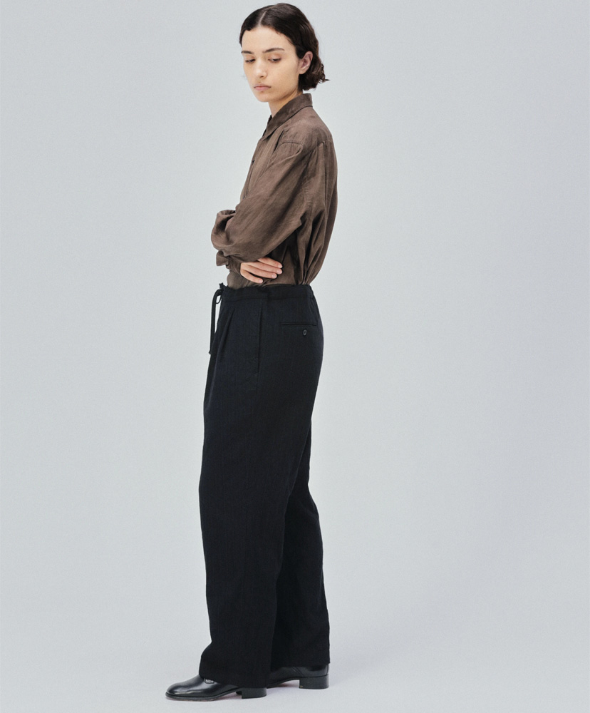 Wool Stripe Easy Trousers Black/ブラック 2(MEN)