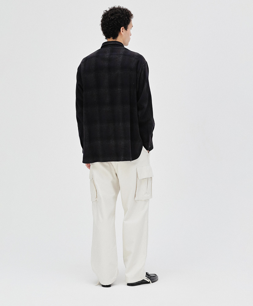 Alpaca Wool 2Pockets Shirt Dark Navy/ダークネイビー 2(MEN)