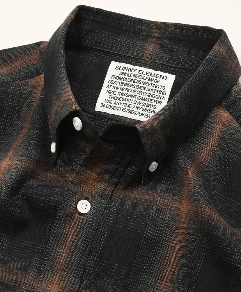 Hike BD Shirt Black Brown Check/ブラックブラウンチェック 1(MEN)