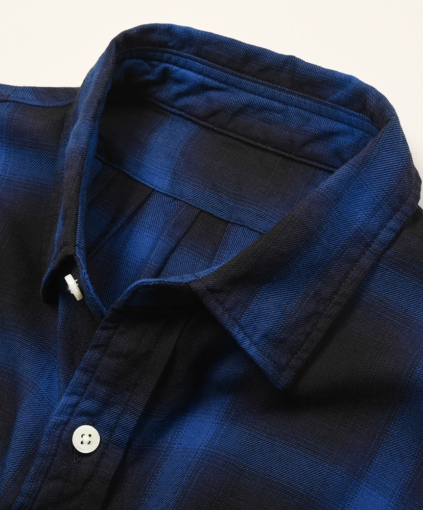 Sleeping Shirt 3/4 Black×Blue Check/ブラック×ブルーチェック 1(MEN)