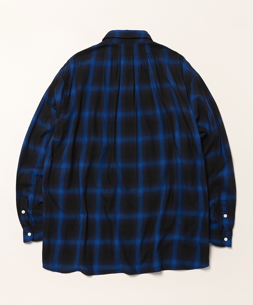 Sleeping Shirt 3/4 Black×Blue Check/ブラック×ブルーチェック 1(MEN)